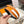 HM FOCUS BUCKLE & REVERSIBLE ORANGE AND BLACK LEATHER STRAP 13MM SILVER HARDWARE