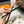 HM FOCUS BUCKLE & REVERSIBLE BLACK AND ORANGE LEATHER STRAP 13MM COPPER HARDWARE