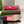 BLONDIE LOGO-PLAQUE LOAFERS IN FUSCIA PINK SUEDE