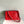 MINI RECTANGLE FLAP BAG 20CM RED CAVIAR SILVER HARDWARE