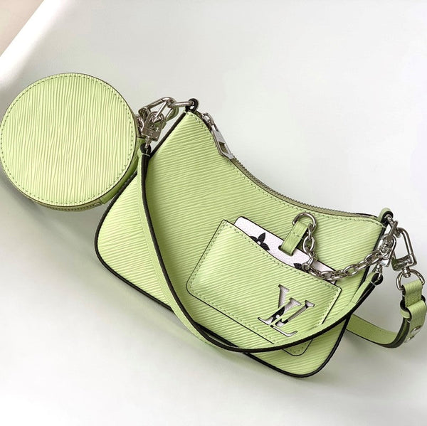 LV Marellini 19cm Green Epi Grain Cowhide Metal HW
