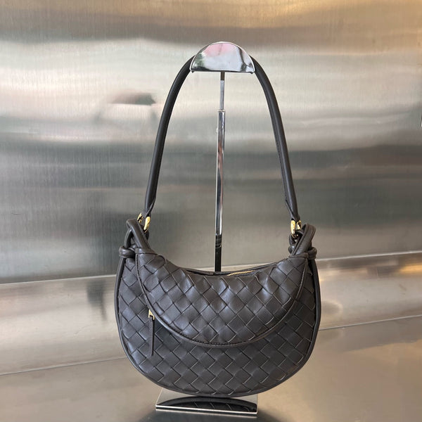 MEDIUM GEMELLI 36 CHOCOLATE LAMBSKIN