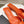 PRA POINTED-TOE MULES BRIGHT ORANGE SATIN