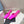 PRA SQUARE TOE MULES BRIGHT PINK SATIN