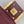 Fend Baguette 27 Bag With FF Motif Burgundy Leather Ghw