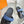 Chypre Sandal Black with blue straps Leather