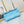 GO-14 MM 23 IN SKY BLUE QUILTED LAMBSKIN GOLD HARDWARE
