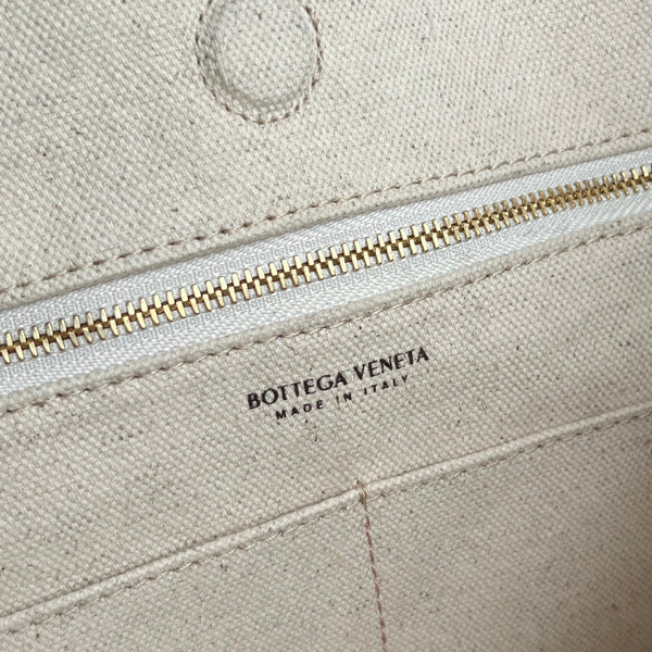 LARGE ANDIAMO BACKPACK 48 IN LIGHT WOOF CALFSKIN AND CANVAS