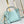 HINA 23 IN SKY BLUE MONOGRAM PERFORATED CALFSKIN