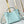 HINA 23 IN SKY BLUE MONOGRAM PERFORATED CALFSKIN