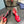 PRA TRIANGLE HEEL FLOWER MOTIF SATIN SANDALS RED