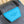 DOPP KIT 28 IN GUN METAL MONOGRAM ECLIPSE CANVAS AND TURQUOISE CALFSKIN TRIM
