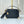 SIDE TRUNK 21 IN BLACK LAMBSKIN WITH CRISS CROSS PATTERN GOLD HARDWARE