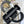 CD Medium Lady 24 Black Lambskin Black White Canvas