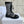 CD D-Unit Ankle Boot In Grey Mix Black Denim Fabric And Glossy Cowhide 105084