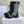 CD D-Unit Ankle Boot In Grey Mix Black Denim Fabric And Glossy Cowhide 105084