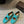 Alaia 25 Criss Cross With Stud Ballet Flats Lagoon Green Suede Sheepskin 303692