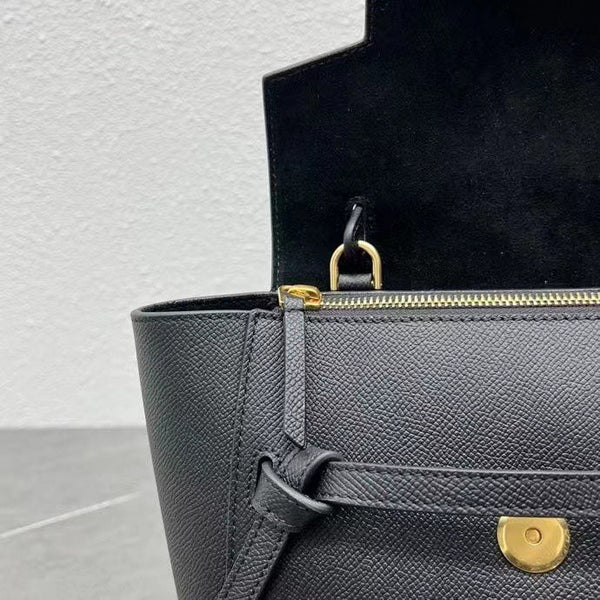 Celine Nano Belt Bag Black Grain Leather