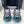 DAD SHOES IN GRAY MIX MINT GREEN AND BLUE MESH AND CALFSKIN