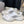 MONDAY SHOE IN WHITE COWSKIN AND POLYESTER