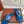 LP Flip Flops In Blue Lambskin Snake Embossing