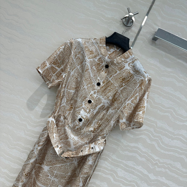 CD Dress Light Brown Silk