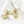 CD 26S Pearl Teardrop Crystal Double Stud Earrings In Gold Metal 631769