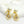 CD 26S Pearl Teardrop Crystal Double Stud Earrings In Gold Metal 631769