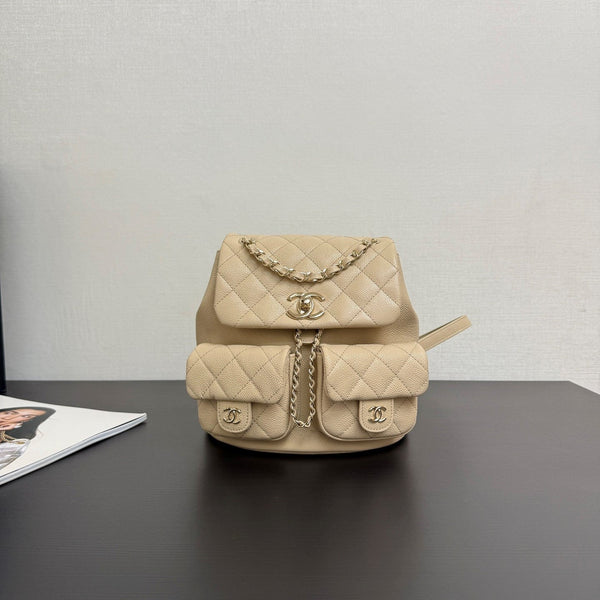 CC Mini Duma Backpack Light Beige Caviar