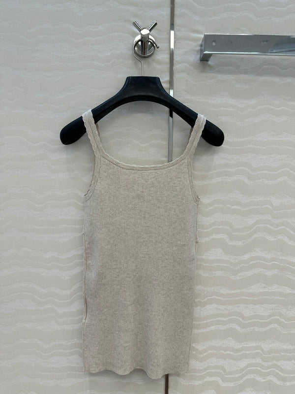Miu SS26 Knit Top Ivory Cotton 351114