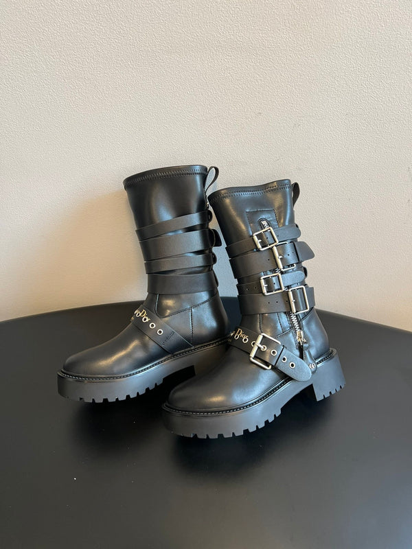 Dior 2025 Short Boot Black Cowhide 565776