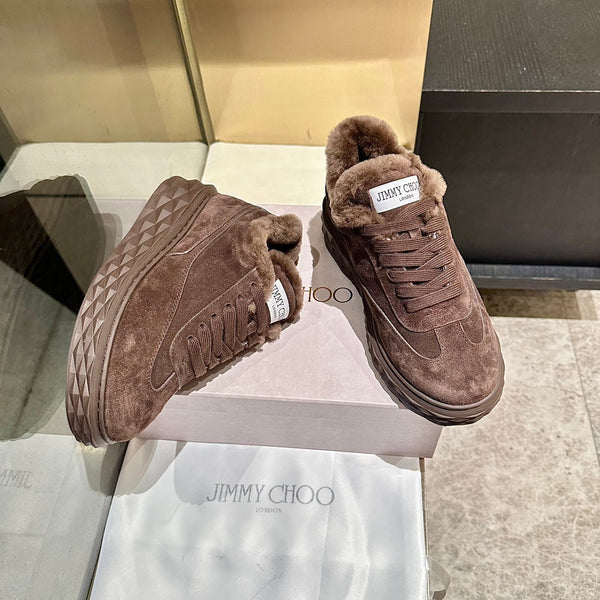 Jimmy Diamond Maxi Retro F Trainer Coffee Suede Shearing 538896