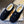 The Row 2025 Striped Furry Slipper Black White Wool 561636