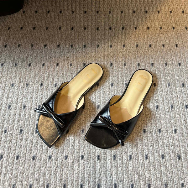 CD 26s Bow Slide Black Lambskin 819998