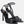 Missy 110 Black Leather Trimmed Mesh Sandals