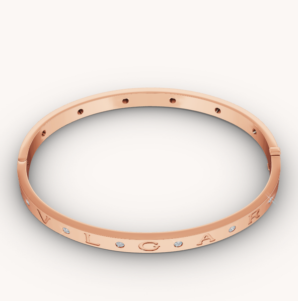 ZERO 1 PINK GOLD 12 DIAMONDS BRACELET