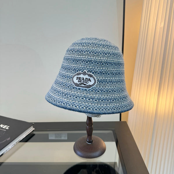Prad Striped Bucket Wool Hat 477566