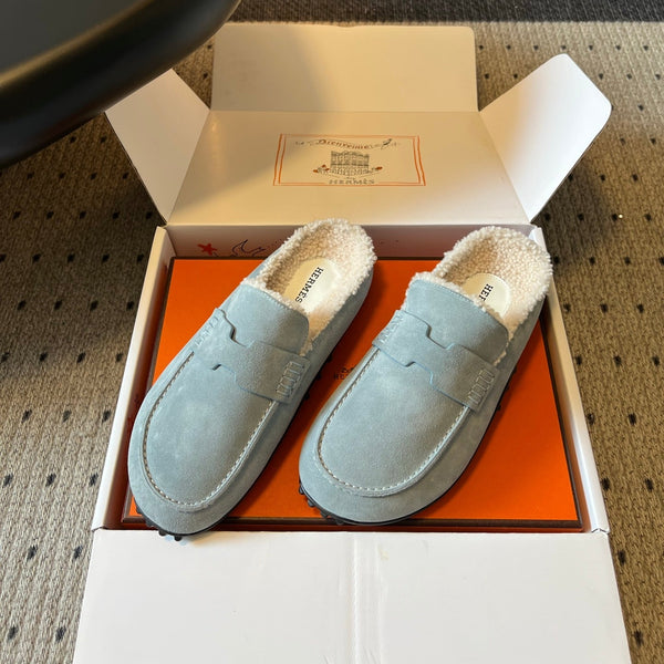 HM 26S Destin Mules Pastel Blue Suede