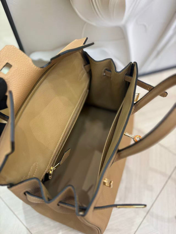 HM Birkin Bag 30cm Beige Togo Leather GHW