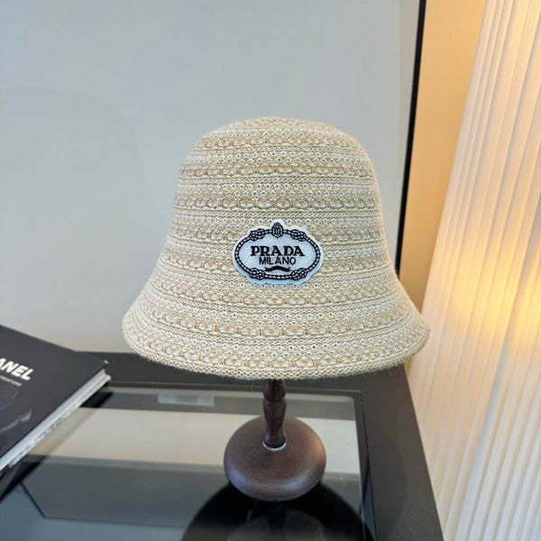 Prad Striped Bucket Wool Hat 477566