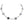 CLOVER 10 MOTIFS DARK MOP NECKLACE