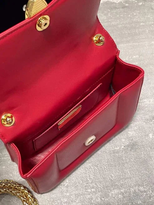 BVL Serpenti Mary Katrantzou Top Handle 19cm Red Lambskin GHW 188704
