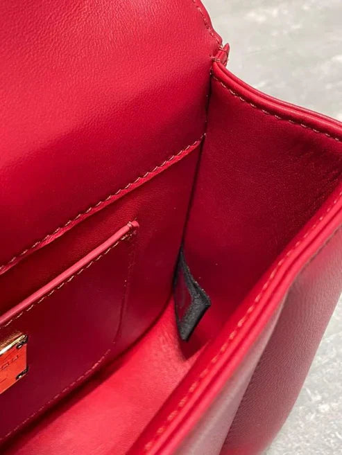 BVL Serpenti Mary Katrantzou Top Handle 19cm Red Lambskin GHW 188704