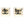 CC LIGHT GOLD AND WHITE ENAMEL SQUARE EARRINGS