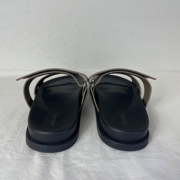 HM Chypre Sandal Etoupe Epsom Leather