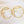 F GOLD FULL DIAMOND LETTER EARRINGS