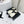 CC Quilted Cap Toe Ballerina Flats Black White Lamskin & Calfskin