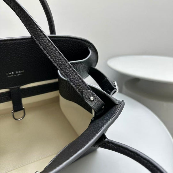 The Row Margaux 17 Black Leather
