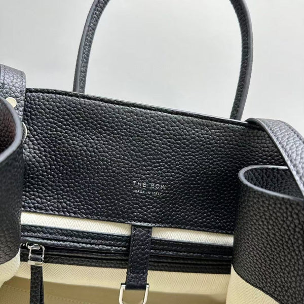 The Row Margaux 15 Black Leather