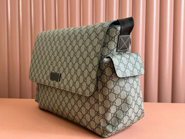 GC Large Changing Bag Beige Ebony Monogram Canvas